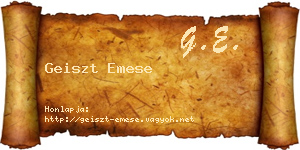 Geiszt Emese névjegykártya