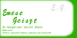 emese geiszt business card